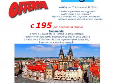 SUPER OFFERTA PRAGA SETTEMBRE / OTTOBRE