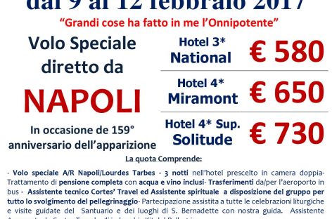 Lourdes con Volo speciale da Napoli