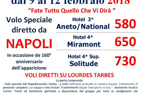 Lourdes da Napoli 9-12 febbraio