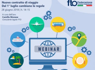 28 giugno h.14 il webinar “Nuovo contratto di viaggio. Dal 1°luglio cambiano le regole.”