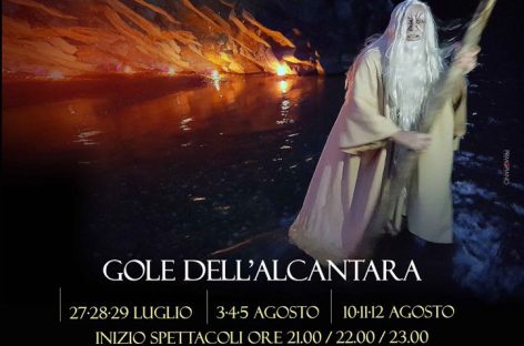 “Inferno di Dante” Alle Gole dell’Alcantara