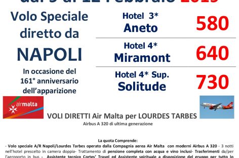 Lourdes da Napoli 9-12 febbraio