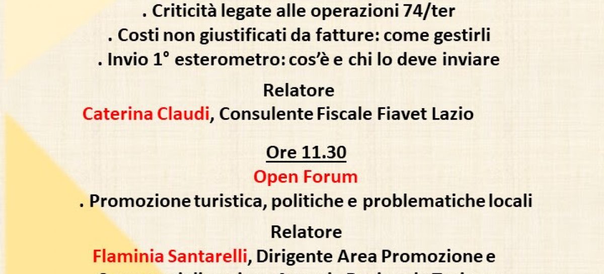 FORMAZIONE GRATUITA A RIETI PER AGENTI DI VIAGGIO