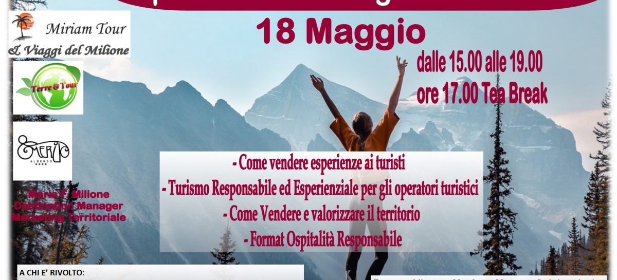 WORKSHOP ESPERIENZE & ACCOGLIENZA TURISTICA